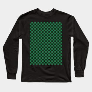 Green Checkered Long Sleeve T-Shirt